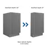 can you make a base cabinet 12" to maybe 15" deep ... base cabinets with 2-3 draws also the same modifications??