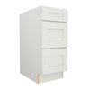 Shaker Off-White 3 Drawer Base Cabinet 15" Questions & Answers