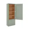 Craftsman Lily Green Shaker Countertop Wall Cabinet 18"W x 54"H x 18"D Questions & Answers