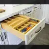 How does the drawer front come off to use for the cutlery drawer??