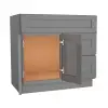 Grey Shaker Elite Vanity Sink Base Drawer Right Cabinet 36"W Questions & Answers