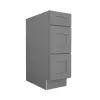Grey Shaker Elite Three Drawer Base Cabinet 12" Questions & Answers
