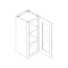 Wall Glass Door Cabinet with Finished Interior 18" x 36" Questions & Answers