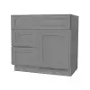 Grey Shaker Elite Vanity Sink Base Drawer Left Cabinet 30"W Questions & Answers