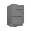 Grey Shaker Elite Three Drawer Base Cabinet 21" Questions & Answers