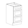 Summit Shaker White Vanity Three Drawer Base Cabinet 12"W Questions & Answers