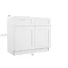 Colorado Shaker White Sink Base Cabinet 39"W Questions & Answers