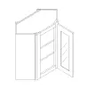 Wall Diagonal Open Frame Glass Door Cabinet with Finished Interior 24" x 30" Questions & Answers