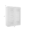 Colorado Shaker White Wall Open Frame Glass Door Cabinet 30"W x 42"H Questions & Answers