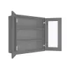 Grey Shaker Elite Wall Open Frame Glass Door Cabinet 30"W x 30"H Questions & Answers