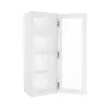 Charleston Linen Wall Open Frame Glass Door Cabinet 15"W x 42"H Questions & Answers