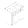 Vanity Sink Base Cabinet with Drawers 42" Questions & Answers