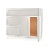 How wide is the drawer front opening & double door opening ?