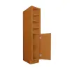 I'm interested in this linen cabinet.   what material is it?  wood type, solid or veneer, shelf material     thanks