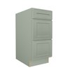 Craftsman Lily Green Shaker 3 Drawer Base Cabinet 12" Questions & Answers