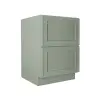 Craftsman Lily Green Shaker 2 Drawer Base Cabinet 24" Questions & Answers