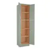 Craftsman Lily Green Shaker Utility Cabinet 24"W x 84"H Questions & Answers
