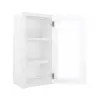 Craftsman White Shaker Wall Open Frame Glass Door Cabinet 18"W x 30"H Questions & Answers