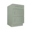 Craftsman Lily Green Shaker Drawer Base Cabinet 21" Questions & Answers