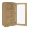 Craftsman Natural Shaker Wall Open Frame Glass Door Cabinet 18"W x 30"H Questions & Answers